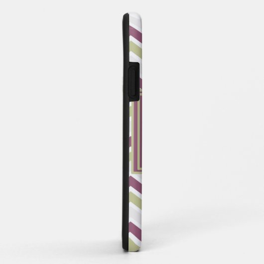 Coques Case-Mate iPhone Monogramme Chevron Brick (Dos/Droite)