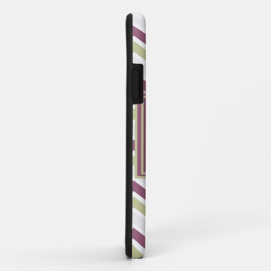 Coques Case-Mate iPhone Monogramme Chevron Brick (Dos/Droite)