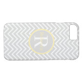 Coques Case-Mate iPhone Monogramme Chevron Jaune à peine là (Dos (Horizontal))