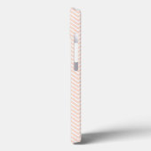 Coques Case-Mate iPhone Monogramme Chevron rose et noir (Verso / Gauche)