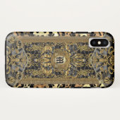 Coques Case-Mate iPhone Monogramme Chic Élégant De Ponce Crisaque (Dos (Horizontal))