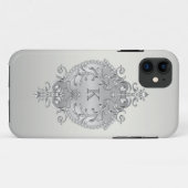 Coques Case-Mate iPhone Monogramme chic et fleuri de diamants (Dos (Horizontal))