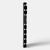 Coques Case-Mate iPhone Monogramme chic sur rouge sur À damiers noir blanc (Verso / Droite)