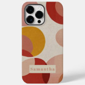 Coques Case-Mate iPhone Monogramme circulaire Abstrait chic moderne (Verso)