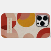 Coques Case-Mate iPhone Monogramme circulaire Abstrait chic moderne (Verso (horizontal))