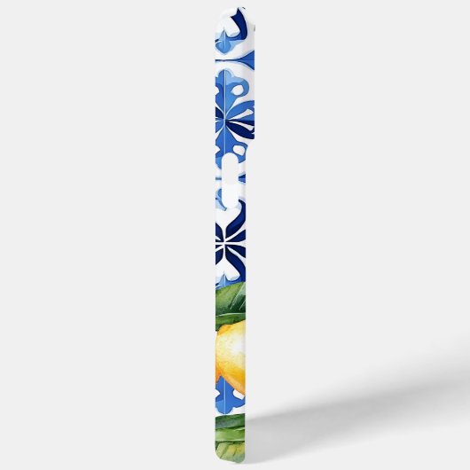 Coques Case-Mate iPhone Monogramme Citron Citrus Fruit Elégant Méditerrané (Verso / Droite)