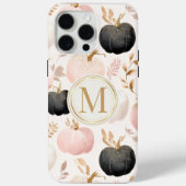 Coques Case-Mate iPhone Monogramme Citrouille moderne - Initiale personnal (Verso)