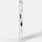 Coques Case-Mate iPhone Monogramme Citrouille moderne - Initiale personnal (Verso / Droite)