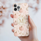 Coques Case-Mate iPhone Monogramme Citrouille Pastel - Initiale personnali