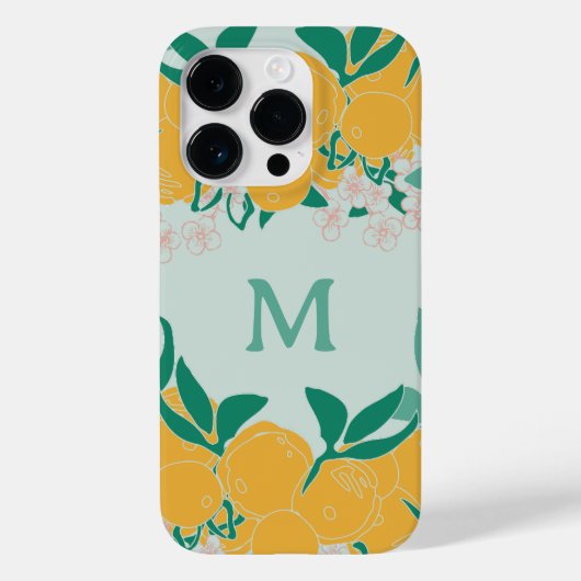 Coques Case-Mate iPhone Monogramme Citrus Botanique Lumineux (Verso)