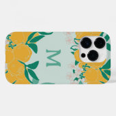 Coques Case-Mate iPhone Monogramme Citrus Botanique Lumineux (Verso (horizontal))
