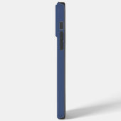 Coques Case-Mate iPhone Monogramme Classic Élégant Minimal Dusty Bleu Blan (Verso / Gauche)