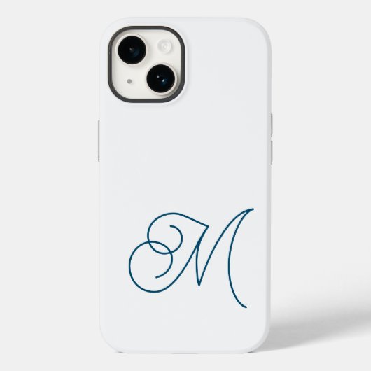 Coques Case-Mate iPhone Monogramme classique Script simple initial (Verso)