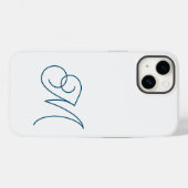 Coques Case-Mate iPhone Monogramme classique Script simple initial (Verso (horizontal))