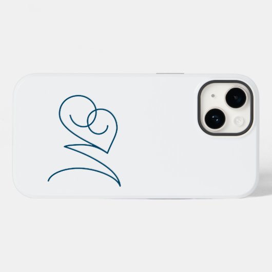 Coques Case-Mate iPhone Monogramme classique Script simple initial (Verso (horizontal))