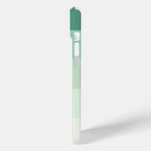 Coques Case-Mate iPhone Monogramme classique simple à rayures vertes (Verso / Gauche)