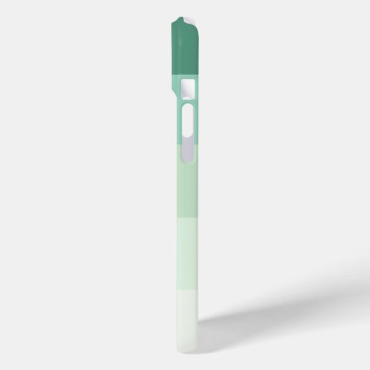 Coques Case-Mate iPhone Monogramme classique simple à rayures vertes (Verso / Gauche)