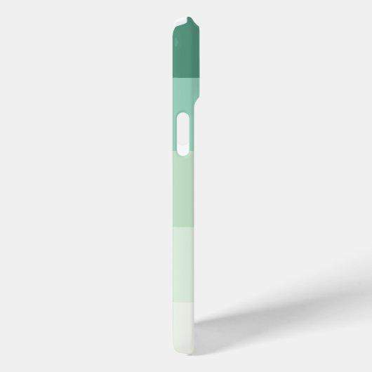 Coques Case-Mate iPhone Monogramme classique simple à rayures vertes (Verso / Droite)