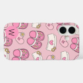 Coques Case-Mate iPhone Monogramme Cœurs, Chapeaux et Sabots d'Infirmière (Verso (horizontal))