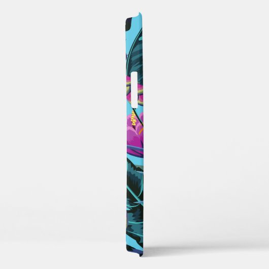 Coques Case-Mate iPhone Monogramme Colibri de feuillage tropical (Verso / Droite)