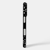 Coques Case-Mate iPhone Monogramme Confetti noir et blanc (Verso / Droite)