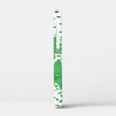 Coques Case-Mate iPhone Monogramme Contemporain Vert Floral (Verso / Gauche)