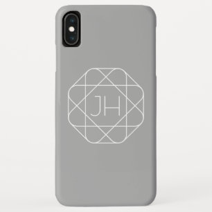 Case-Mate iPhone Case Monogramme Cool, Style de Logo Hip Vibe   Gris & B