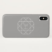 Coques Case-Mate iPhone Monogramme Cool, Style de Logo Hip Vibe | Gris & B (Dos (Horizontal))