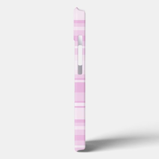 Coques Case-Mate iPhone Monogramme Coque-coque iphone de bébé rose rayures (Verso / Gauche)