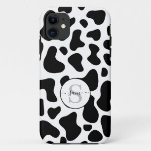 Case-Mate iPhone Case Monogramme Coque-mât noir blanc de vache PiPhone