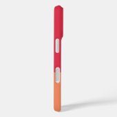 Coques Case-Mate iPhone Monogramme couleur bloc rose foncé et orange (Verso / Droite)