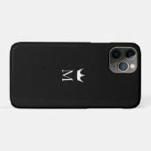 Coques Case-Mate iPhone Monogramme Couronne noir et blanc (Dos (Horizontal))