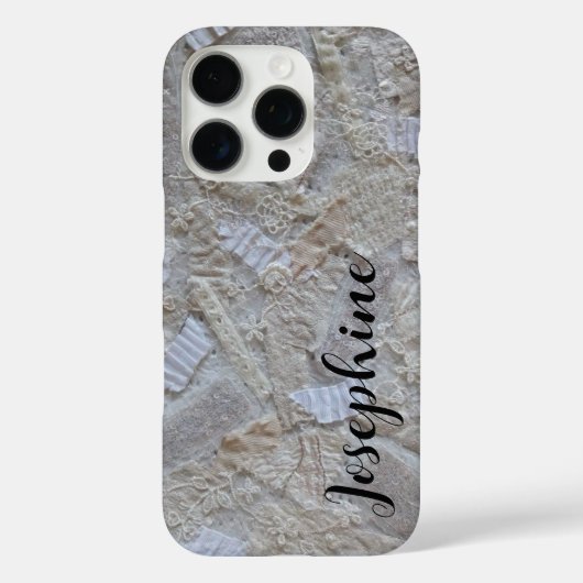 Coques Case-Mate iPhone Monogramme crème blanche calligraphie noir abstrai (Verso)