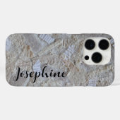 Coques Case-Mate iPhone Monogramme crème blanche calligraphie noir abstrai (Verso (horizontal))