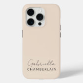 Coques Case-Mate iPhone Monogramme Crème minimale moderne (Verso)