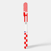 Coques Case-Mate iPhone Monogramme Croatie Drapeau Coeur Checkers (Verso / Gauche)