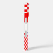Coques Case-Mate iPhone Monogramme Croatie Drapeau Coeur Checkers (Verso / Droite)