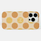 Coques Case-Mate iPhone Monogramme customisé Cercles modernes (Verso (horizontal))