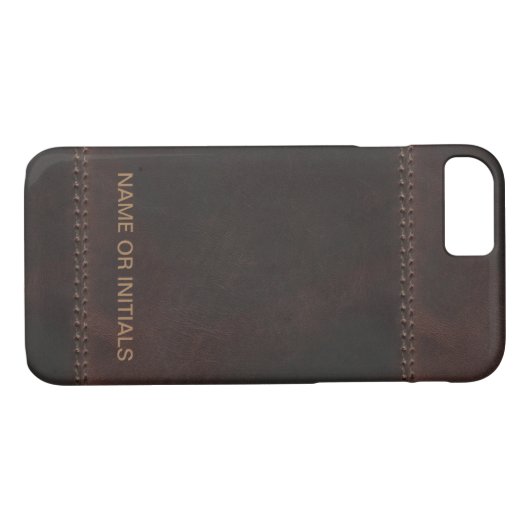Coques Case-Mate iPhone Monogramme d'affaires simili cuir (Dos (Horizontal))