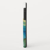 Coques Case-Mate iPhone Monogramme d'agate bleu Cool pierre de marbre Abst (Dos/Gauche)