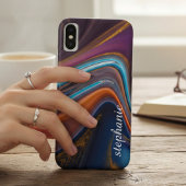 Coques Case-Mate iPhone Monogramme d'âge en marbre doré