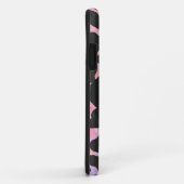 Coques Case-Mate iPhone Monogramme Dalmatien noir et rose (Dos/Droite)