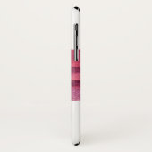 Coques Case-Mate iPhone Monogramme d'aquarelle bleu et bordeaux (Dos/Gauche)