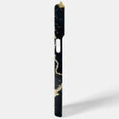 Coques Case-Mate iPhone Monogramme d'aquarelle bleu marine (Verso / Droite)