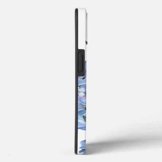 Coques Case-Mate iPhone Monogramme d'aquarelle bleu moderne (Verso / Droite)