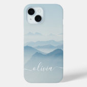 Coques Case-Mate iPhone Monogramme d'aquarelle moderne et élégant (Verso)