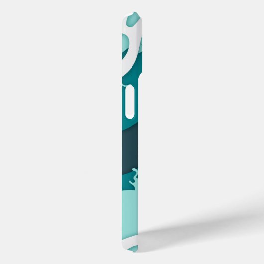 Coques Case-Mate iPhone Monogramme d'art Abstrait cool requin (Verso / Droite)