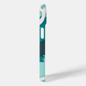 Coques Case-Mate iPhone Monogramme d'art abstrait de requin cool (Verso / Droite)