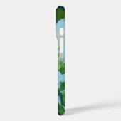 Coques Case-Mate iPhone Monogramme d'art Abstrait vert Nom personnalisé (Verso / Gauche)