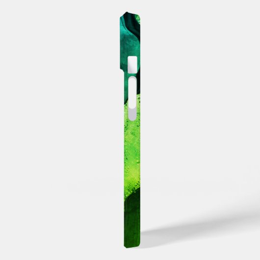 Coques Case-Mate iPhone monogramme d'art en marbre chic à parties scintill (Verso / Gauche)